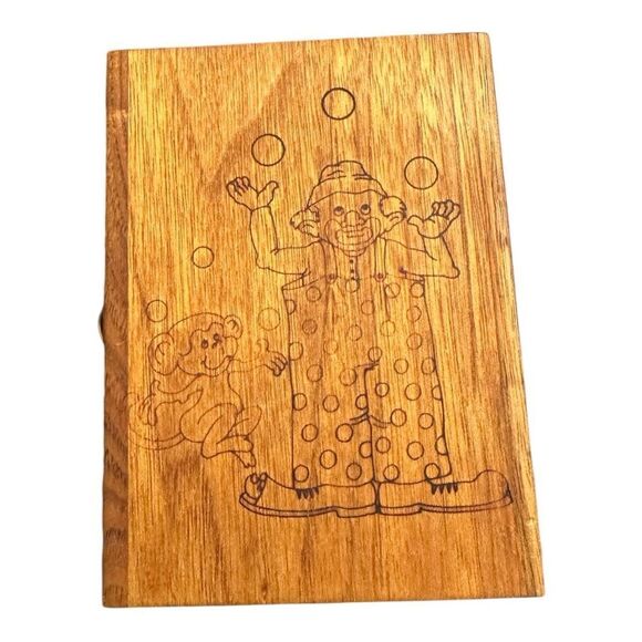 Vintage Toystalgia Wooden 1980 Coin Bank Music Box Clown Theme Working - Picture 5 of 14